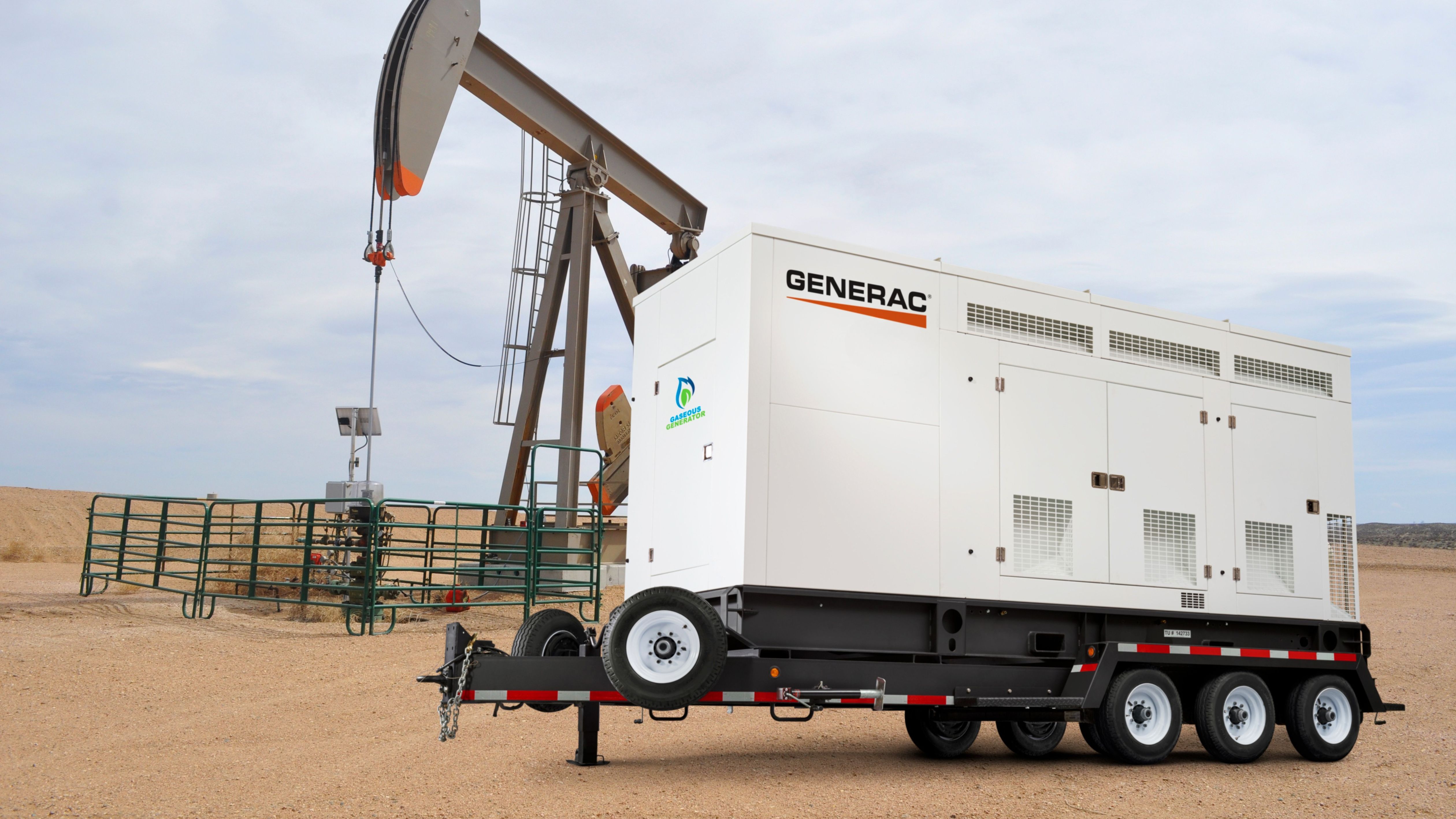 A mobile natural-gas generation unit on an oilfield pad